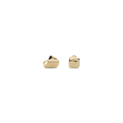 Lanvin Metal Cubic Tiny Geometric Stud Earrings In Gold