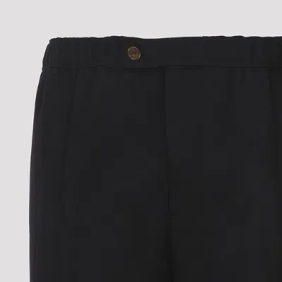 Lanvin Virgin Wool Track Pants Men In Black