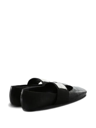 Givenchy Sliced Square Elastic-strap Ballet Flats In Black