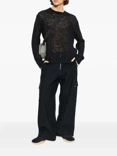 Jil Sander Sweater With Raw-finished Hem In Blue