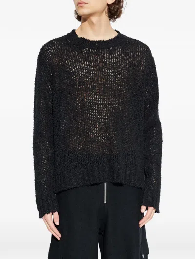 Jil Sander Sweater With Raw-finished Hem In Blue