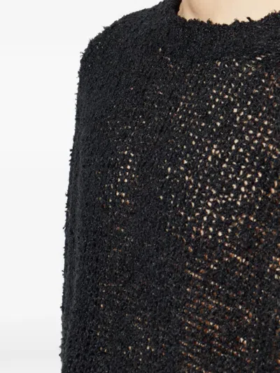 Jil Sander Sweater With Raw-finished Hem In Blue