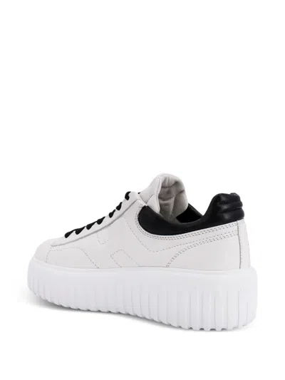 Hogan H-stripes Leather Sneakers In Animal Print
