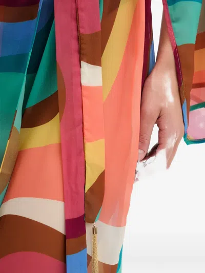 Kurt Geiger Belted Printed Cover-up In Multi