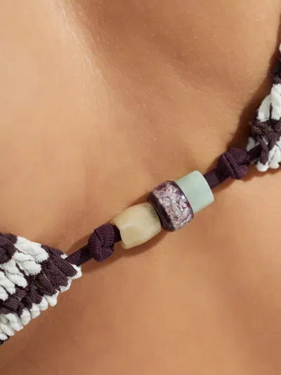 Bondeye Beaded Ingrid Bikini Top In Multi