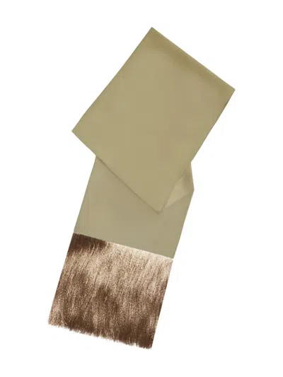 Taller Marmo Zizi Stole Tassel Scarves In Green