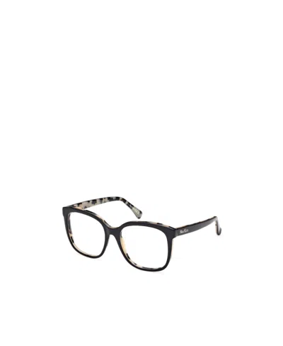 Max Mara Square Frame Glasses In Black