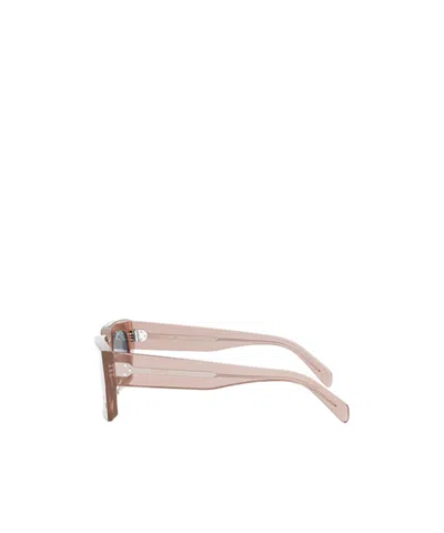 Celine Beveled Acetate Rectangle Sunglasses In Brown