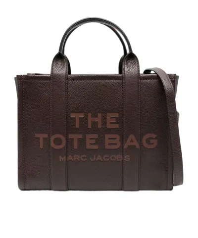 Marc Jacobs The Leather Medium Tote Ganache Bag In Black