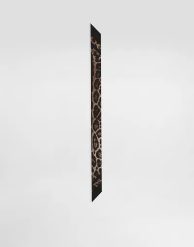 Dolce & Gabbana Dolce  Gabbana Leopard Printed Scarf In Multi
