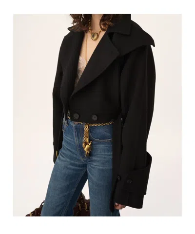 Chloé Double-faced Wool Short Coat In Multi