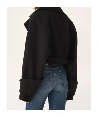 Chloé Double-faced Wool Short Coat In Multi