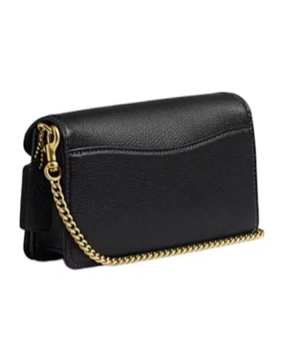Coach Tabby 20 Black Shoulder Bag With Removable Handle And Logo Plaque On The Front In Leather Woman