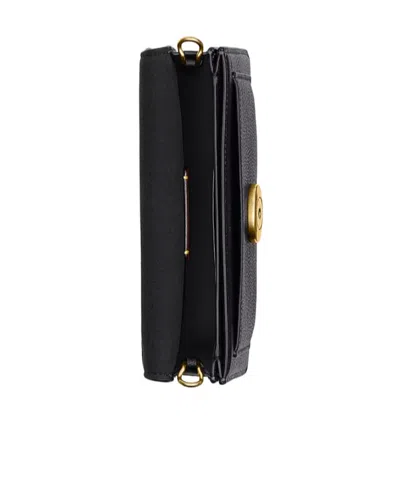 Coach Tabby 20 Black Shoulder Bag With Removable Handle And Logo Plaque On The Front In Leather Woman