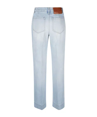 Victoria Beckham Patch-pocket Straight Leg Jeans In Blue