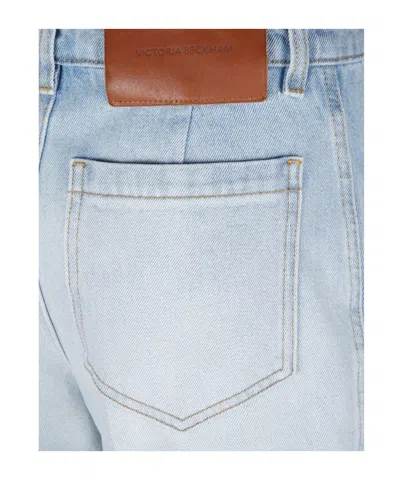 Victoria Beckham Patch-pocket Straight Leg Jeans In Blue