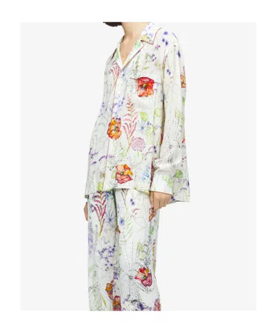 Alexander Mcqueen Silk Floral Shirt In Multi