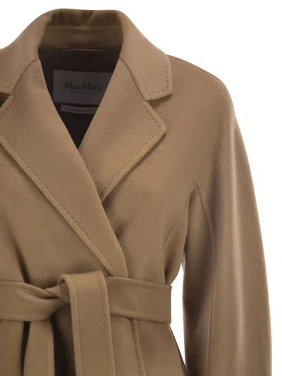 Max Mara Mid-length Belted Coat In Brown