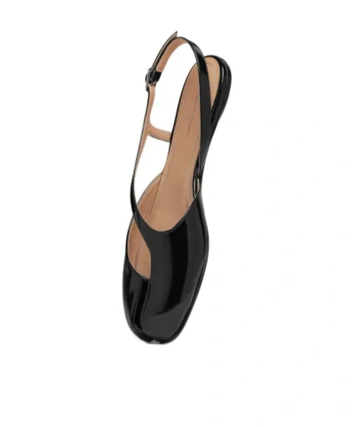 Maison Margiela Black Tabi Slingback Ballerina Flats In Black