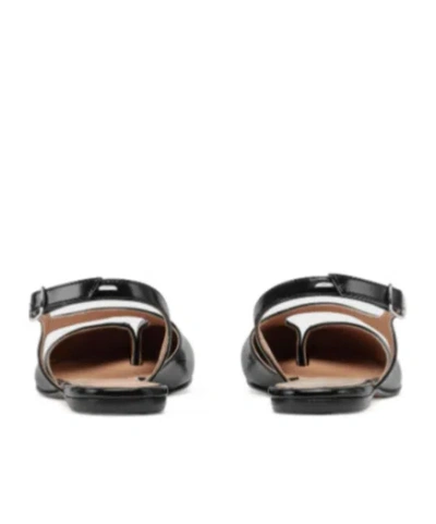 Maison Margiela Black Tabi Slingback Ballerina Flats In Black