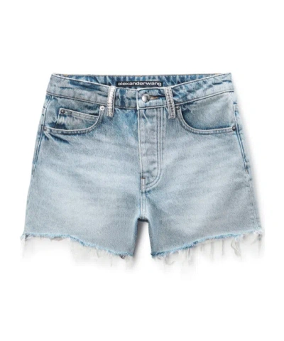 Alexander Wang Crystal Logo Pocket Relaxed Short In Multi