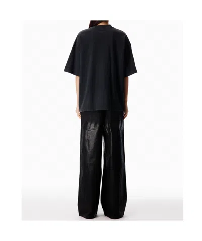 Alexander Wang Oversized Plain Knit Short-sleeved T-shirt With Lighter Pattern In Multi