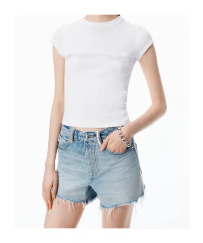 Alexander Wang Crystal Logo Pocket Relaxed Short In Multi