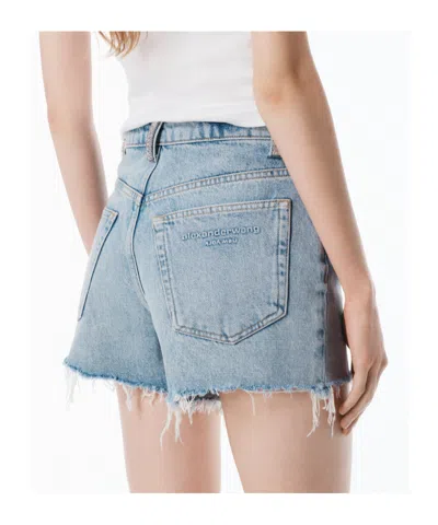 Alexander Wang Crystal Logo Pocket Relaxed Short In Multi