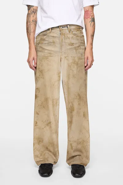 Acne Studios Belt Loop Jeans In Brown