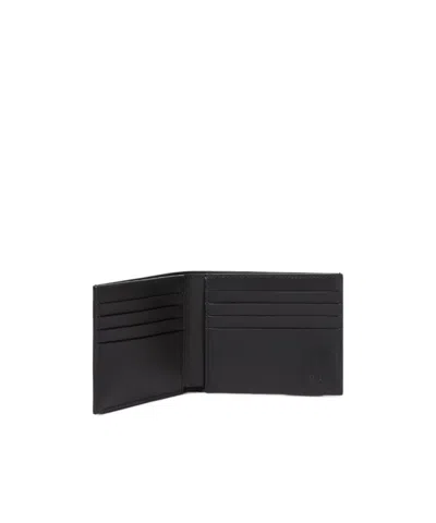 Fendi Black Squared Ff Bi-fold Wallet In Black