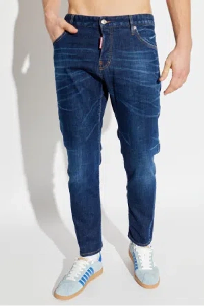 Dsquared2 Belt-loop Jeans In Blue
