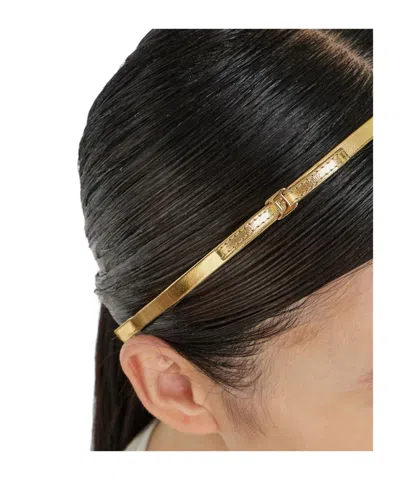 Ferragamo Mini-bow Headband In Gold