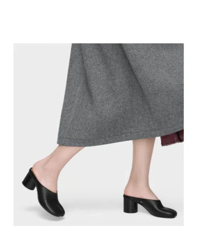 Maison Margiela Mule Tabi In Pelle In Black