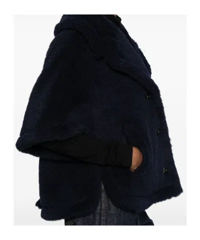 Max Mara Collared Cape In Animal Print