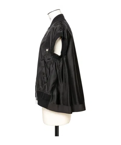 Sacai Nylon Twill Vest In Multi