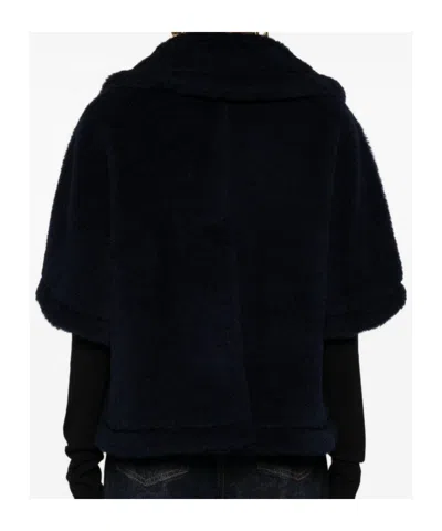 Max Mara Collared Cape In Animal Print