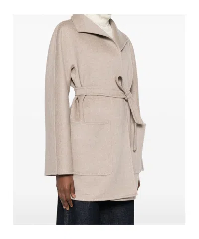 Max Mara Cashmere Coat In Multi