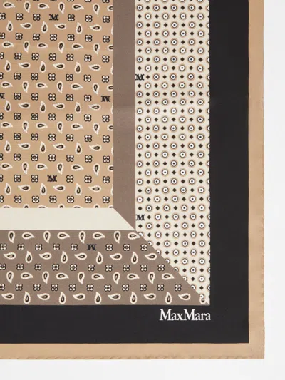 Max Mara Printed Silk Oversized Scarf In Multi