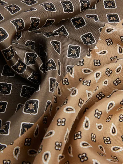 Max Mara Printed Silk Oversized Scarf In Multi