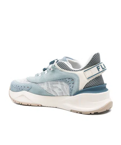 Fendi Flow Mesh Sneakers Perforated Design Rubber Sole In Blue