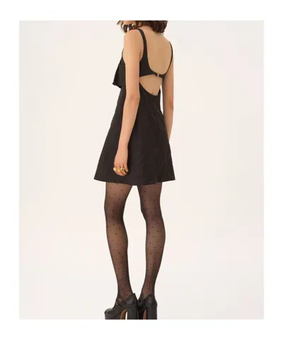 Chloé Mini Dress Without Sleeves In Washed Technical Satin In Black