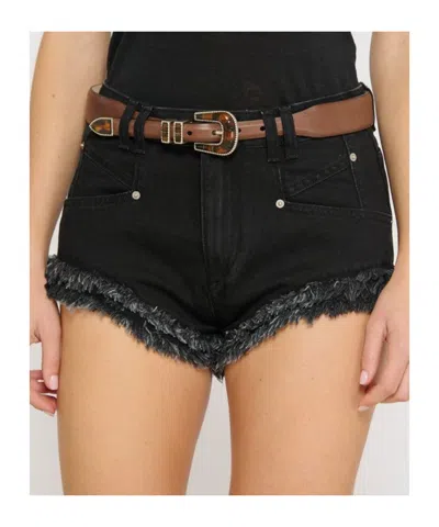 Isabel Marant Étoile Isabel Marant Eneidala Denim Shorts In Black