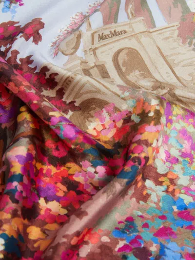 Max Mara Printed Silk Square Scarf In Multi