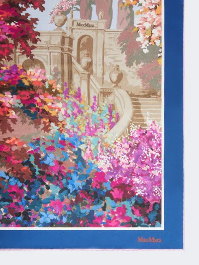 Max Mara Printed Silk Square Scarf In Multi