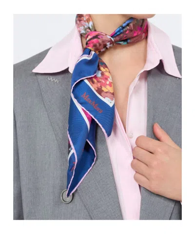 Max Mara Printed Silk Square Scarf In Multi