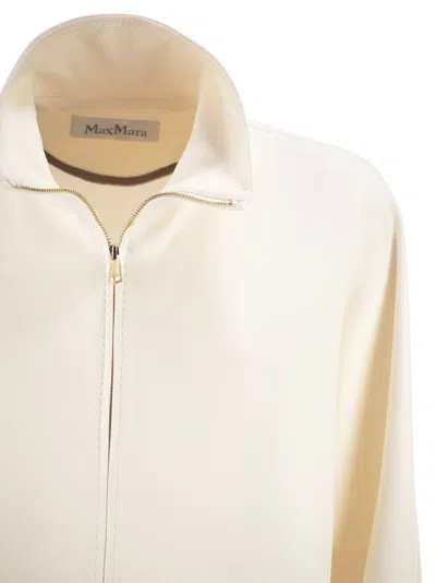 Max Mara Maxmara Mxppala Scuba Jersey Jacket In Neutral