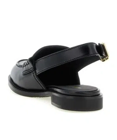 Miu Miu Open-toe Flat Sandals In Black