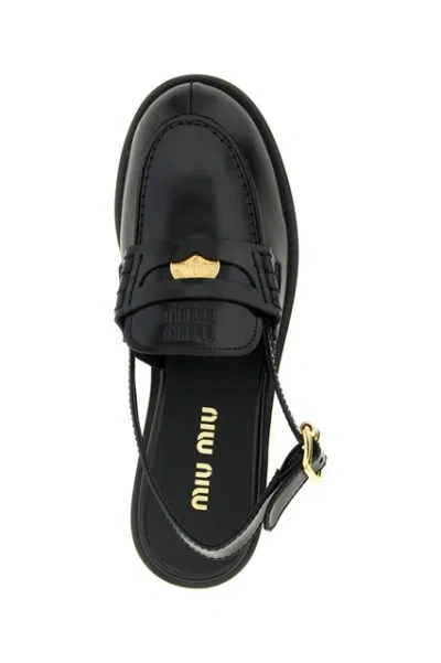 Miu Miu Open-toe Flat Sandals In Black