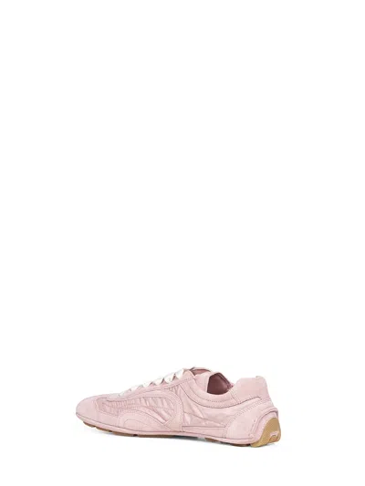 Prada Pink Suede And Re-nylon Montecarlo Re-edition 2005 Sneakers In Pink