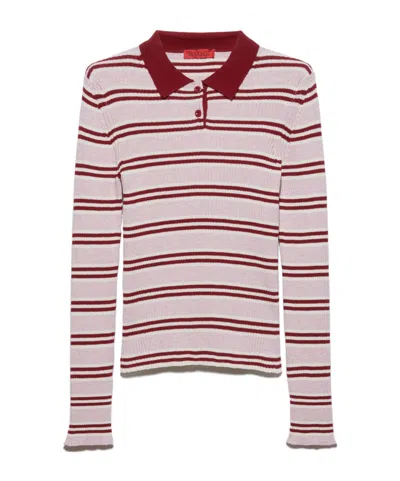 Maxco. Striped Polo-neck Jumper In Multi